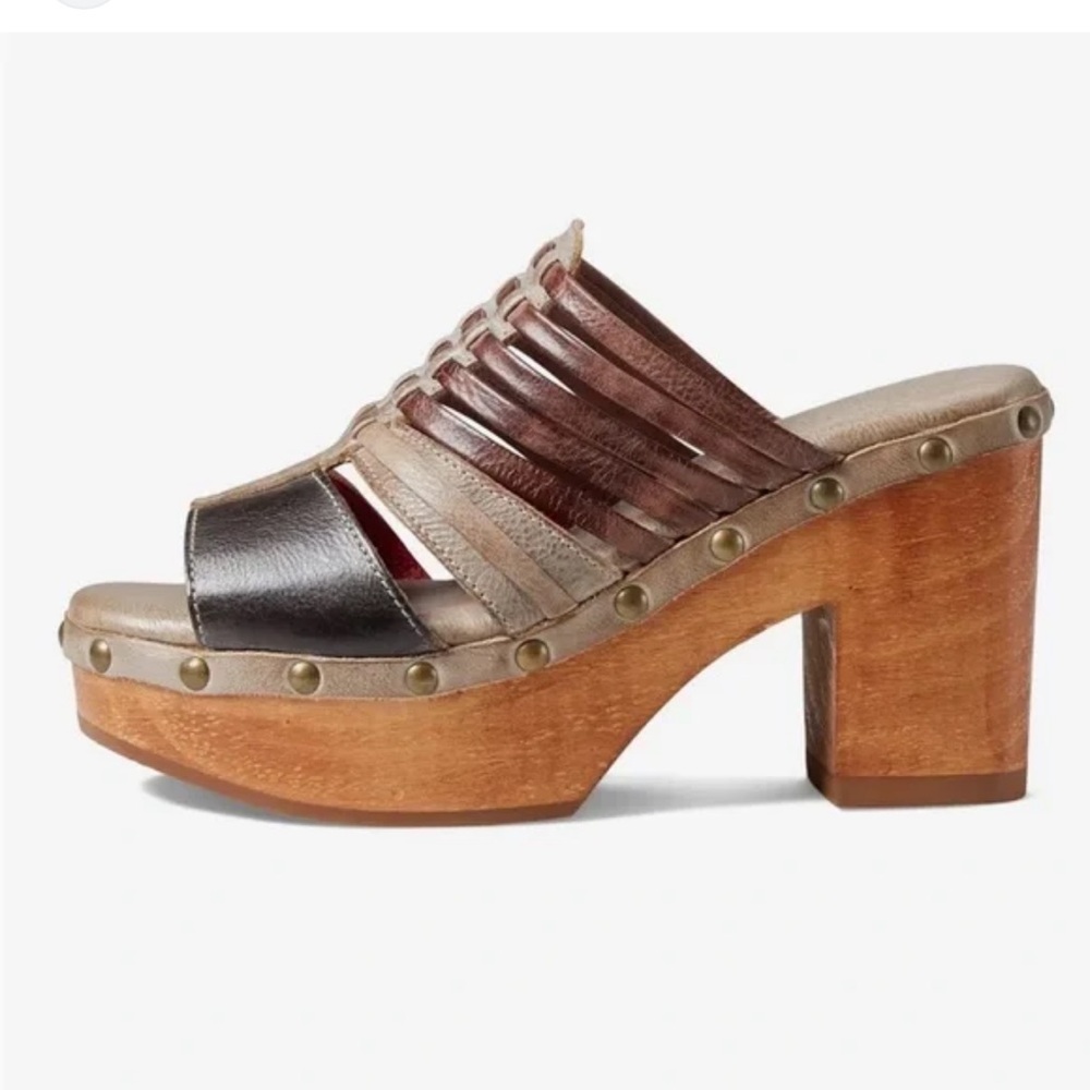 BED|STU Shantel Platform Clogs - Black and Brown